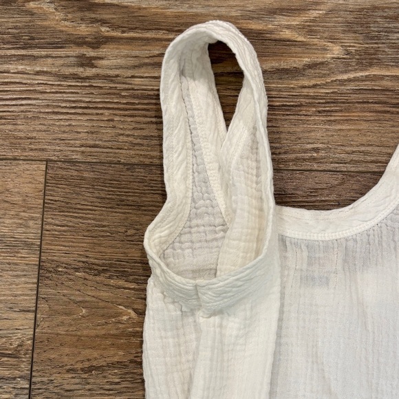 Faherty Organic Cotton Women's Size XS White Gauze Tank Top Relaxed Minimalist - Picture 12 of 14